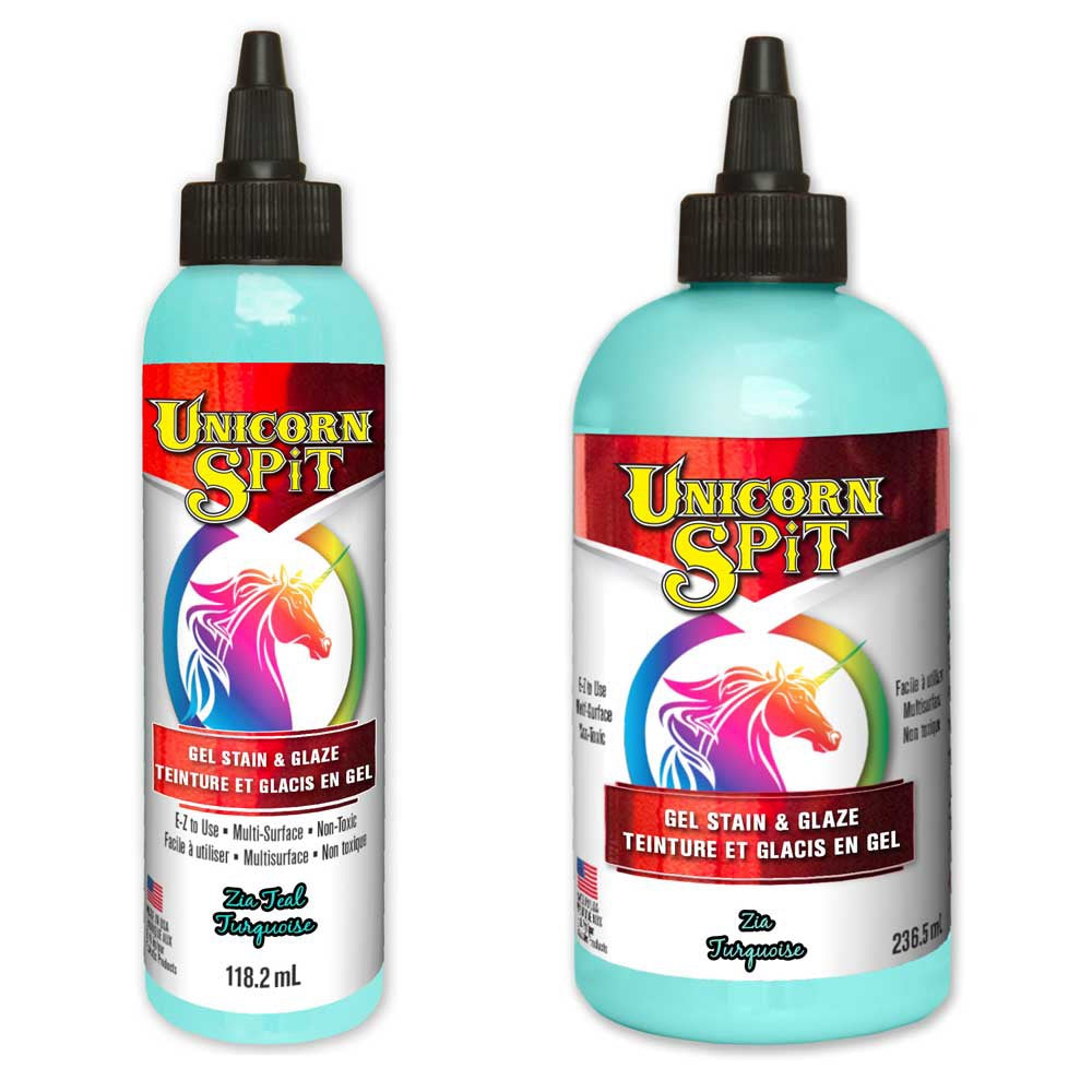 Unicorn SPiT 5770006 Gel Stain and Glaze, Zia Teal 4.0 FL OZ Bottle