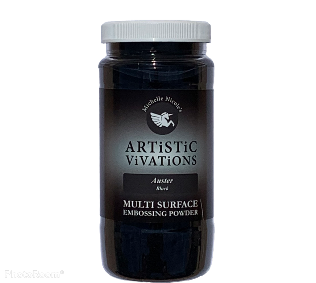 Auster - Black Metallic Embossing Powder - Michelle Nicole's ARTiSTiC ViVATiONS